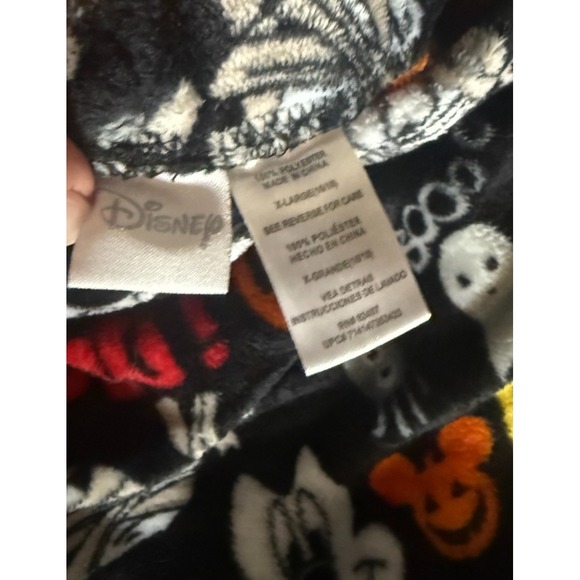 Womens Disney Mickey Mouse Soft Plush Fleece Pajama Pants Halloween Ghost XL - Picture 3 of 3